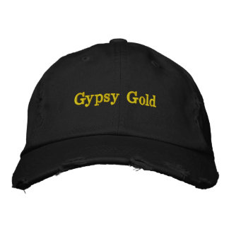 Sinti und Roma-Goldschwarzes ballcap Bestickte Baseballkappe