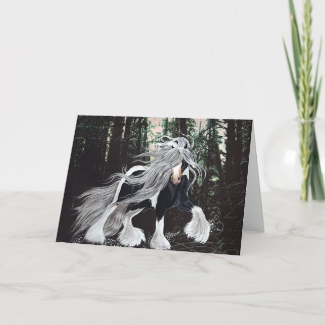 Sinti und Roma Horse Fantasy im Wald Karte (Vorderseite)