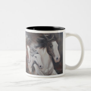 Sinti und Roma-LaufpferdeTasse Zweifarbige Tasse