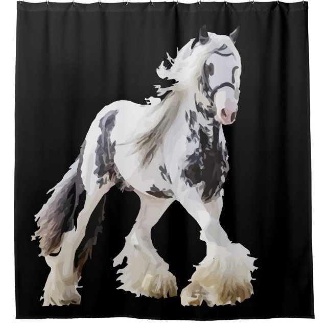 Sinti und Roma Mare Stallion Duschvorhang (Vorderseite)