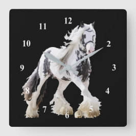 Sinti und Roma Mare Stallion Quadratische Wanduhr
