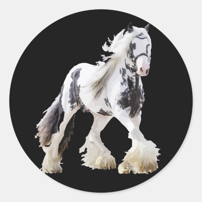 Sinti und Roma Mare Stallion Runder Aufkleber (Vorderseite)