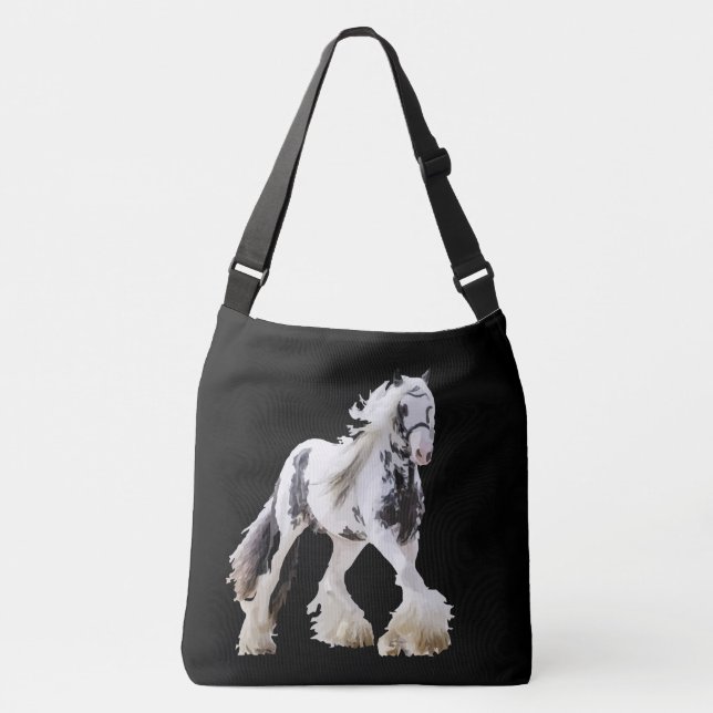Sinti und Roma Mare Stallion Tragetaschen Mit Langen Trägern (Vorderseite)