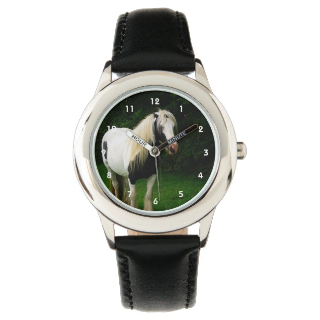 Sinti und Roma-Pferd-Foto Armbanduhr (Vorderseite)
