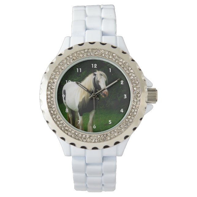 Sinti und Roma-Pferd-Foto Armbanduhr (Vorderseite)