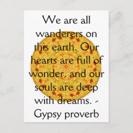 Sinti und Roma Proverb Wanderlustrafferquote Postkarte