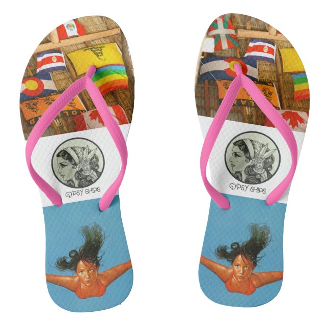 Sinti und Roma Ships - Die Reiseschwankungen Flip Flops (Fußbett)