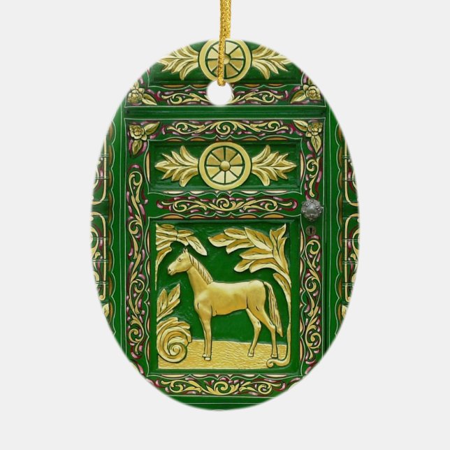 Sinti und Roma-Türdetails Keramik Ornament (Vorne)