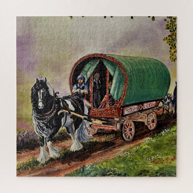 Sinti und Roma Vanner Horse Irish Caravan Wagon Ta (Vertikal)