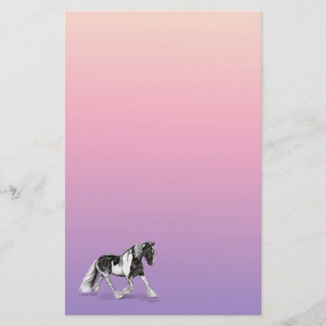 Sinti und Roma Vanner Paint Horse Stationpapier Briefpapier (Vorderseite)