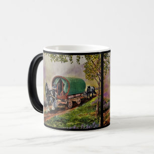 Sinti und Roma Vanner Pferd Irish Caravan Wagen sc Verwandlungstasse
