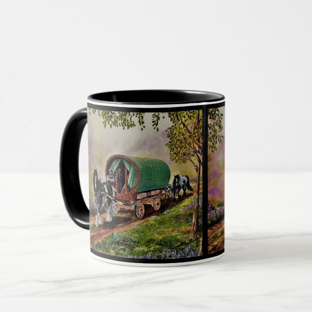 Sinti und Roma Vanner Pferd Tasse (Vorderseite Links)