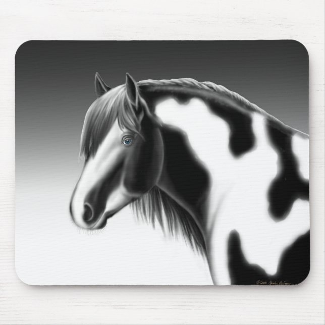 Sinti und Roma Vanner Pinto-Pferd Mousepad (Vorne)