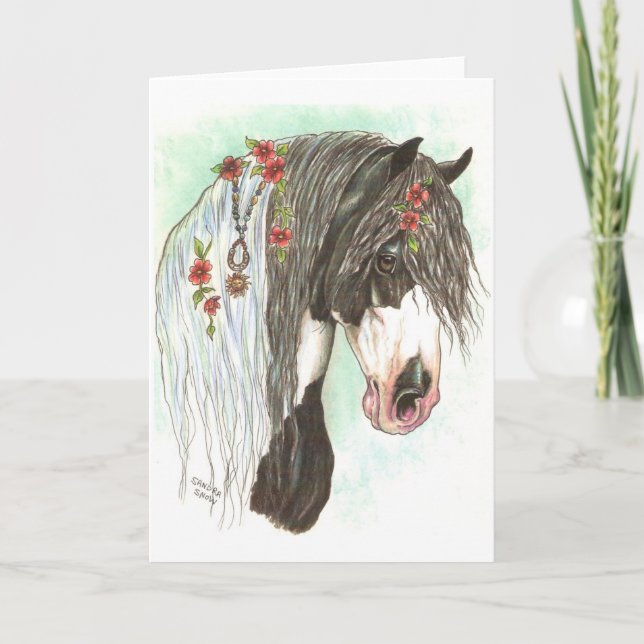 Sinti und Roma-viel Glück-Zeichen Karte (Vorderseite)