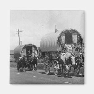 Sinti und Roma-Wohnwagen Magnet