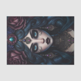 Sinti und Roma Woman Dark Gothic Decoupage Paper Seidenpapier