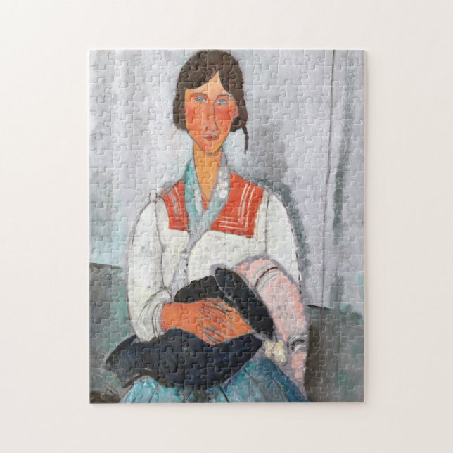 Sinti und Roma Woman mit Baby, Modigliani (Vertikal)