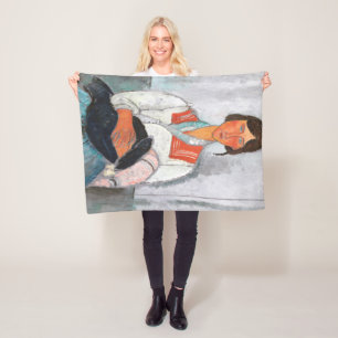Sinti und Roma Woman mit Baby, Modigliani Fleecedecke