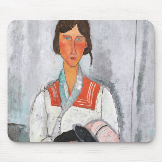 Sinti und Roma Woman mit Baby, Modigliani Mousepad (Vorne)