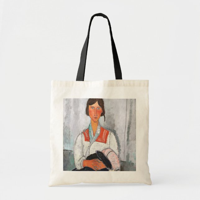 Sinti und Roma Woman mit Baby, Modigliani Tragetasche (Vorne)