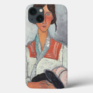 Sinti und Roma Woman with Baby, 1919 (Öl auf Leinw Case-Mate iPhone Hülle