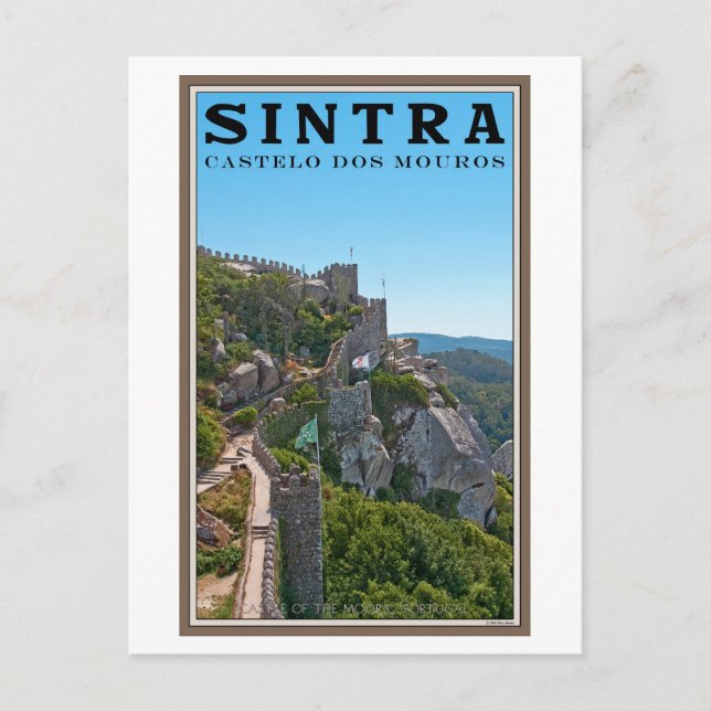 Sintra - Burg der Mauren Postkarte (Vorderseite)