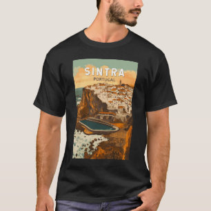 Sintra Portugal Illustration Reise Kunst Vintage T-Shirt