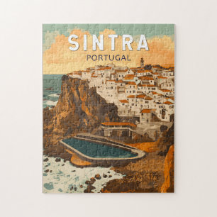 Sintra Portugal Illustration Travel Art Vintag