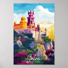 Sintra Portugal Vintage - Illustration Poster