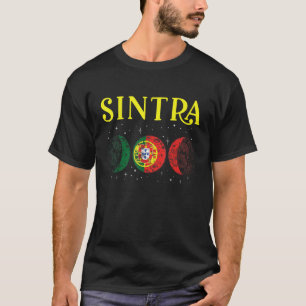 Sintra Portugiesische Stadt Retro Portugal-Flagge T-Shirt