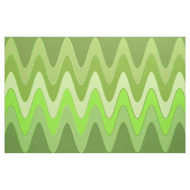 Sinus Waves grün + Ihre Ideen Stoff (Yard (91,4 cm))