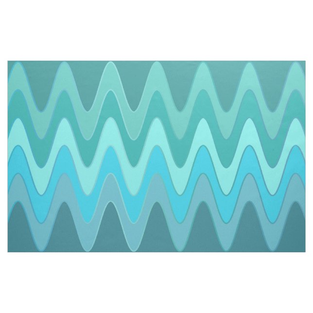 Sinus Waves Ozean + Ihre Ideen Stoff (Yard (91,4 cm))