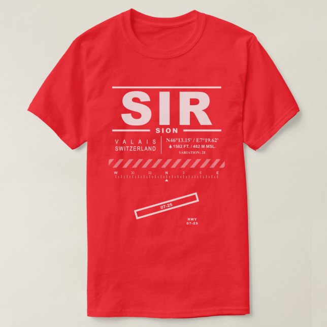 Sion Airport SIR T - Shirt (Design vorne)