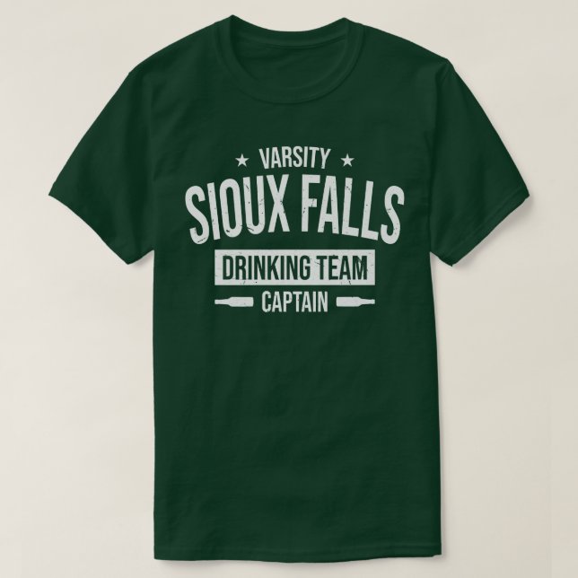 Siou Falls Drinking Team Captain South Dakota Beer T-Shirt (Design vorne)