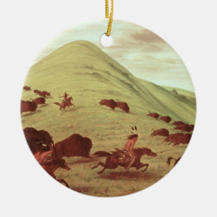 Sioux-amerikanischer Ureinwohner, der Büffel, 183 Keramik Ornament
