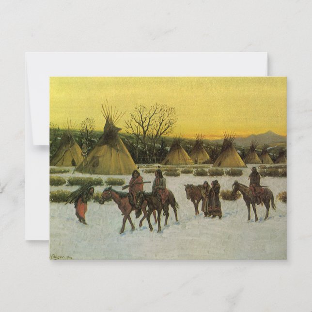 Sioux Camp in Wounded Knee von John Hauser (Vorderseite)