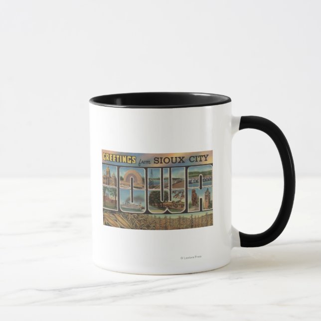 Sioux City, Iowa - Große Briefmarkenszenen 2 Tasse (Rechts)