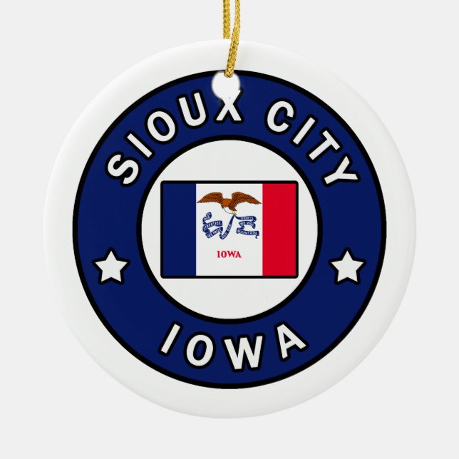 Sioux City Iowa Keramik Ornament (Vorne)