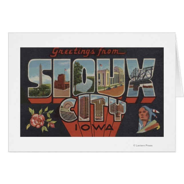 Sioux City, Iowa - Scènes de grandes lettres (Devant horizontal)