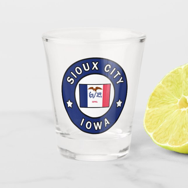 Sioux City Iowa Schnapsglas (Vorderseite)