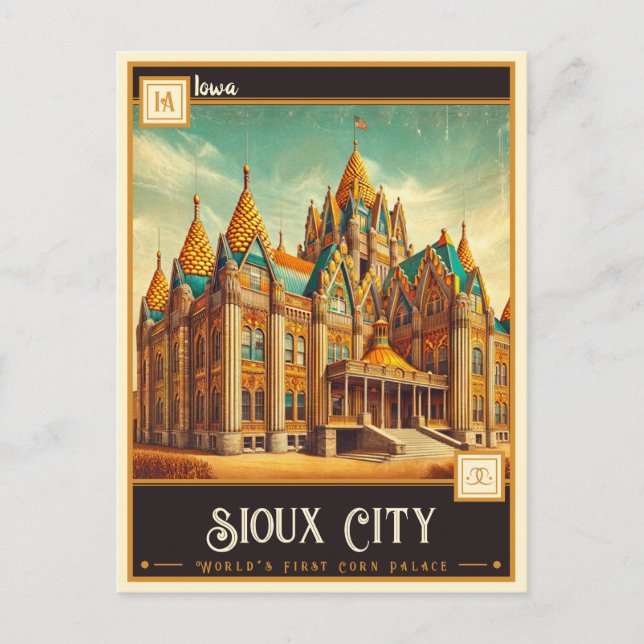 Sioux City, Iowa | VINTAG Postkarte (Vorderseite)