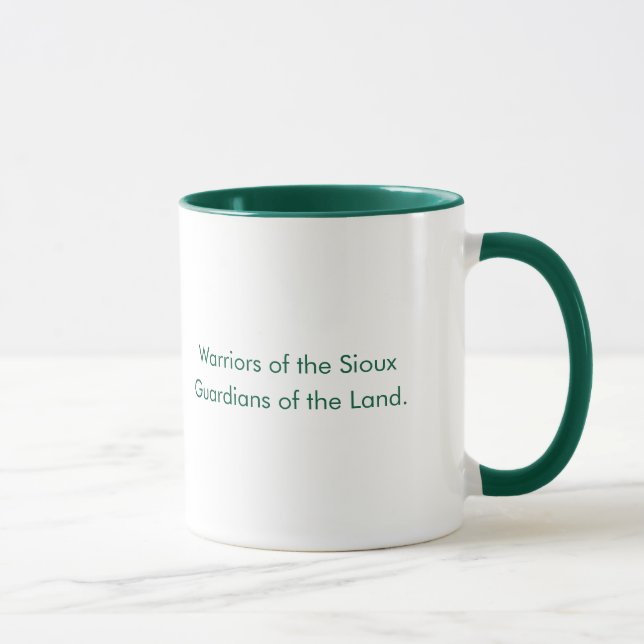Sioux Custom Green Typografy Coffee Tasse (Rechts)