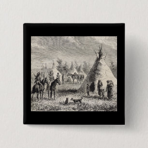 Sioux-Dorf, circa 1876 Button