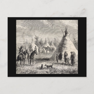 Sioux-Dorf, circa 1876 Postkarte