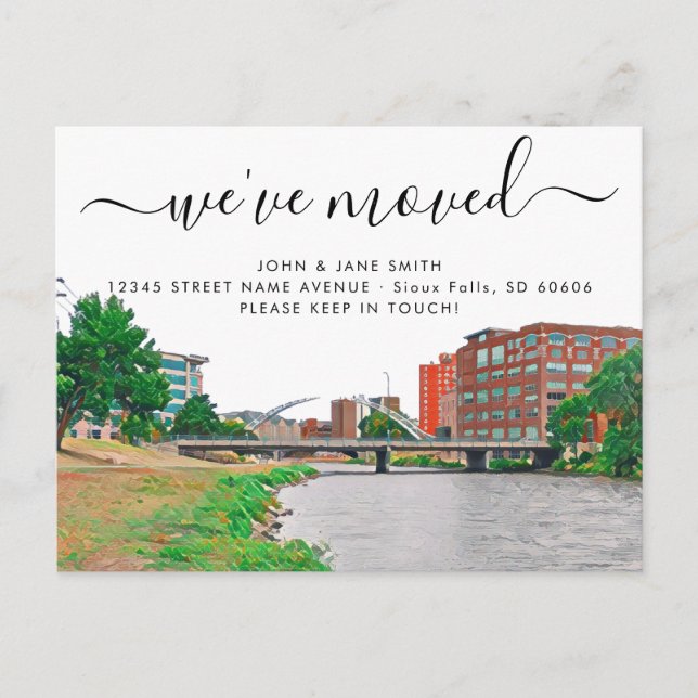 Sioux Falls Moving Announccard Ankündigungspostkarte (Vorderseite)