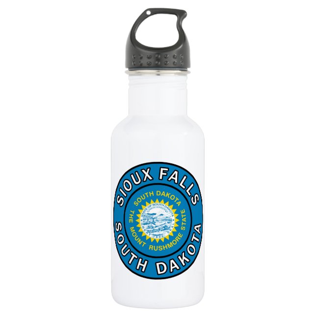Sioux Falls South Dakota Edelstahlflasche (Vorderseite)
