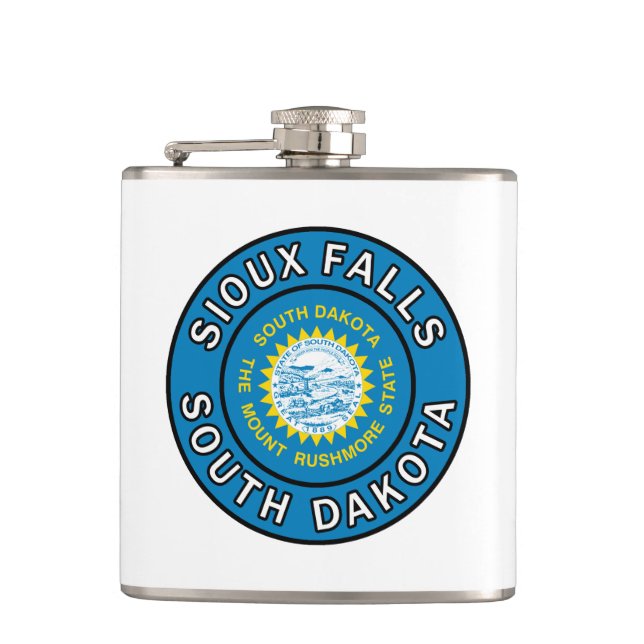 Sioux Falls South Dakota Flachmann (Vorderseite)