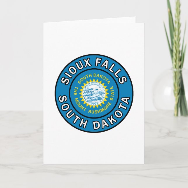 Sioux Falls South Dakota Karte (Vorderseite)