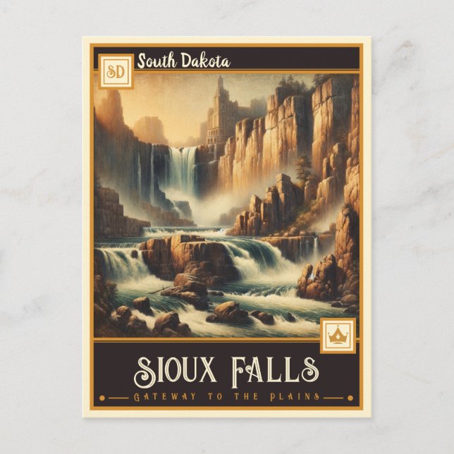 Sioux Falls, South Dakota | VINTAG Postkarte (Vorderseite)