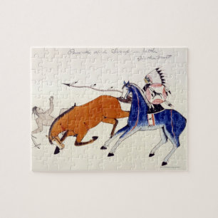 Sioux-Krieger Aintka Mato unhorsing Rivale
